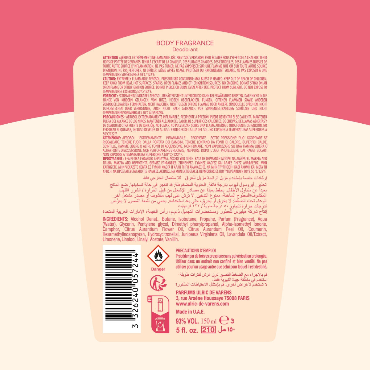 Varens Sweet Musc Vanille Body Fragrance