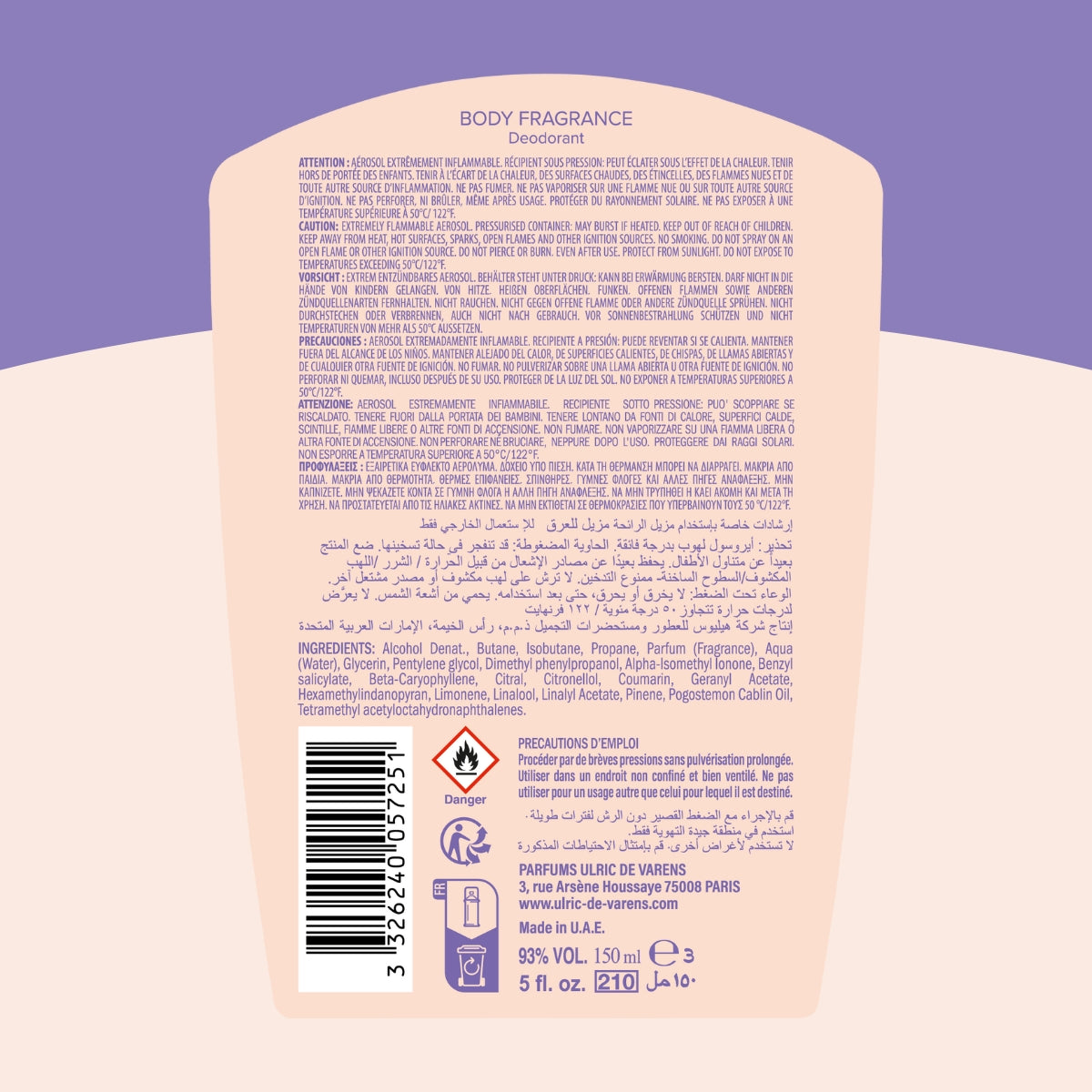 Varens Sweet Pomelo Patchouli Body Fragrance
