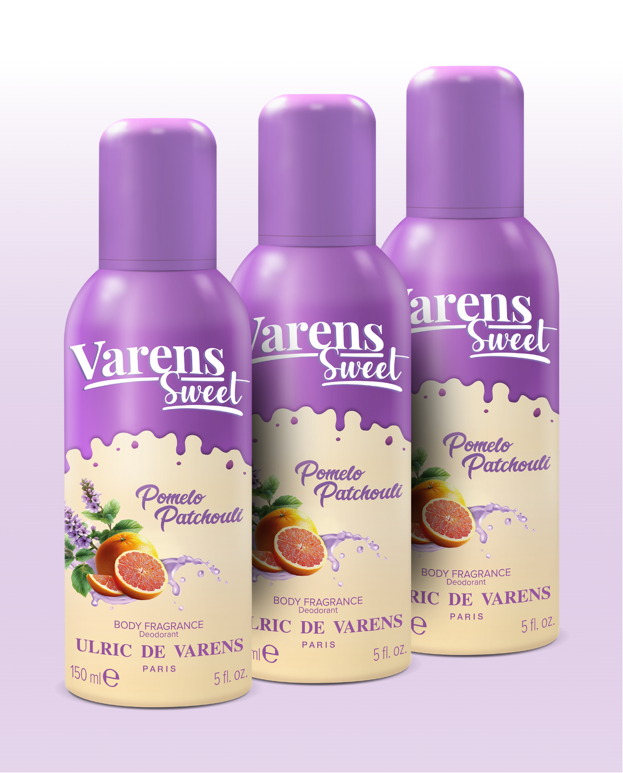 Varens Sweet Pomelo Patchouli Body Fragrance 3'lü Set