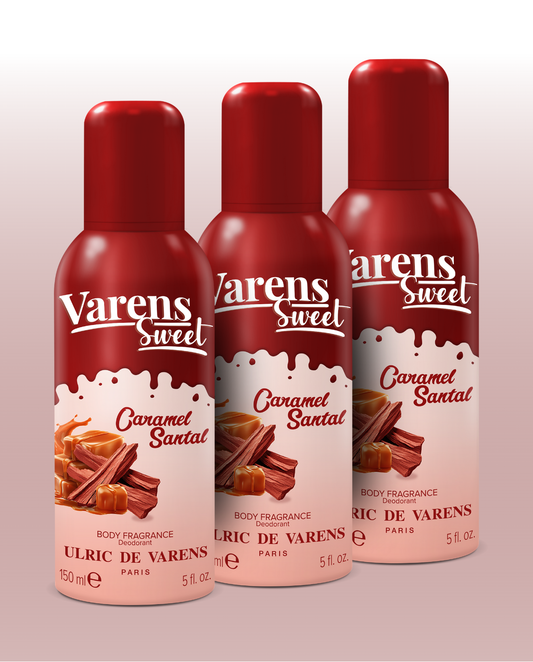 Varens Sweet Caramel Santal Body Fragrance 3'lü Set