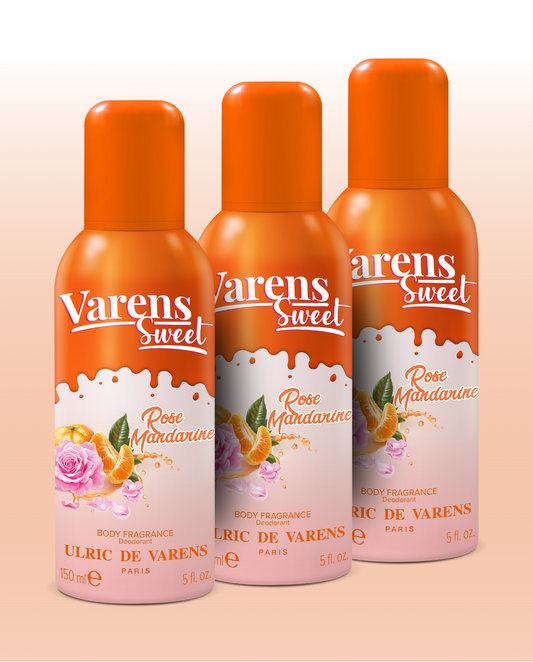 Varens Sweet Rose Mandarine Body Fragrance 3'lü Set